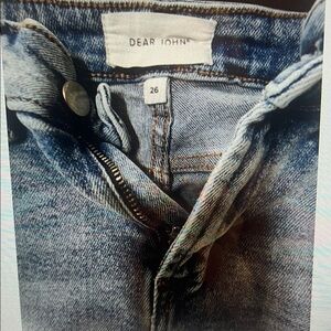 Dear John Washed Denim High-Rise Jeans in Light Blue